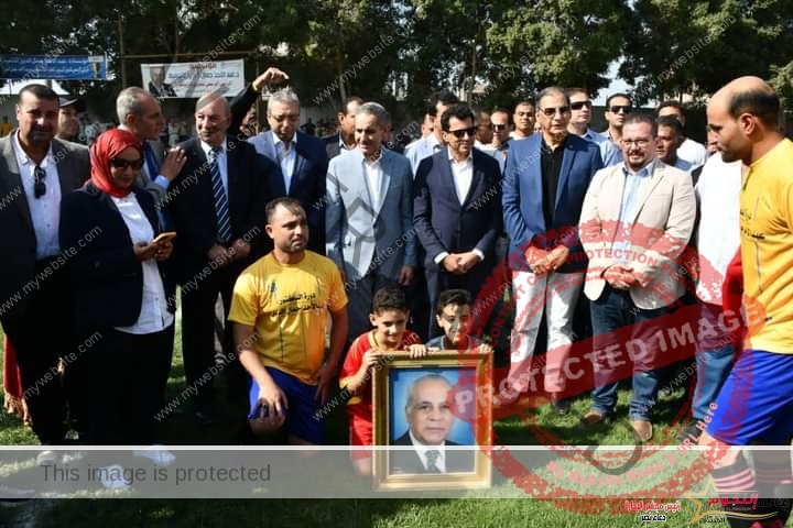 وزير الرياضة ومستشار رئيس الجمهورية ومحافظ الغربية يشهدون نهائي كأس عبد الأحد جمال الدين لكرة القدم