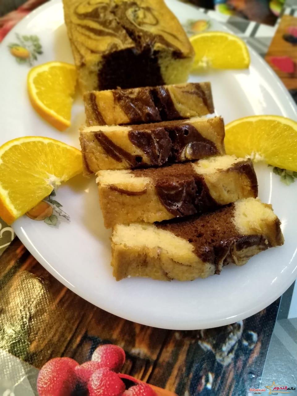 الماربل كيك بالبرتقال والشيكولاتة ... مقدم من الشيف: ياسمين محمود