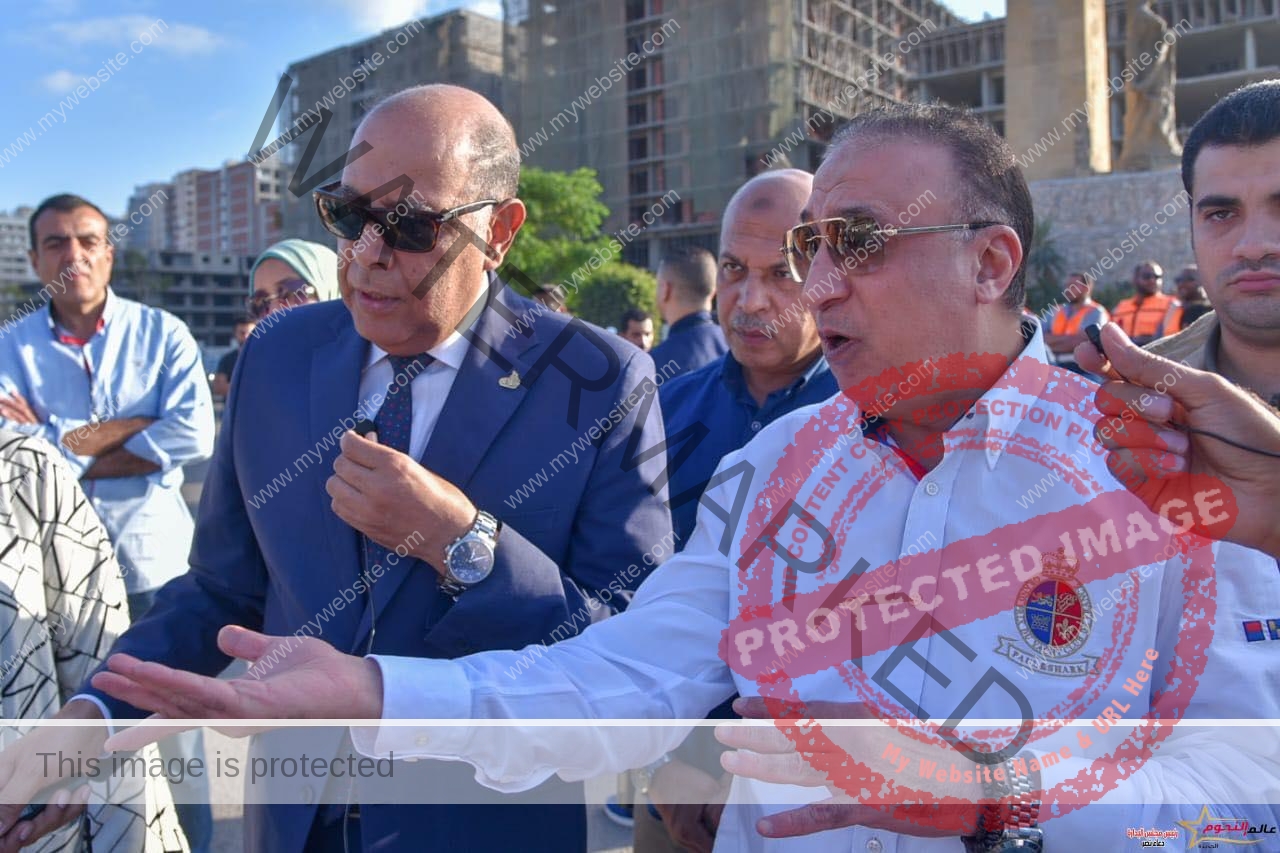 محافظ الإسكندرية يتفقد سير العمل بمشروع إنشاء الكوبري الرابط بين شارع السادات (45) والطريق الدولي الساحلي