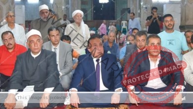محافظ الإسكندرية يشهد احتفالية المولد النبوي الشريف بمسجد المرسى أبو العباس