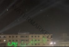 إضاءة مباني وأبراج مدينة المنصورة بعبارات لتأييد الرئيس عبد الفتاح السيسي 
