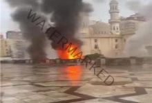 السيطرة على حريق بغرفة كهرباء بجوار مسجد أبو العباس بالإسكندرية