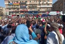 وقفة تضامنية لآلاف المواطنين لدعم الشعب الفلسطينى بميدان الحصرى