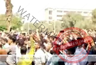 مسيرة طلابية حاشدة تجوب الحرم الجامعي بالمنيا