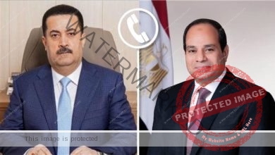 الرئيس السيسي يتلقى اتصالًا من رئيس وزراء العراق بشأن تطورات أوضاع المنطقة