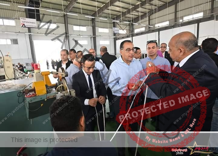 رئيس الوزراء يتفقد مصنع شركة بورسعيد للصناعات الكهربائية "أفينا"