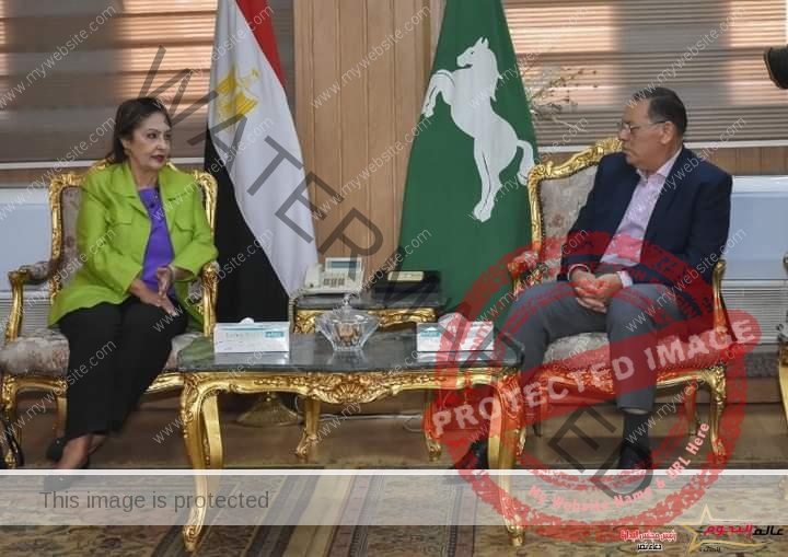 محافظ الشرقية يلتقي السفيرة نائلة جبر رئيسة اللجنة الوطنية التنسيقية لمكافحة ومنع الهجرة غير الشرعية 