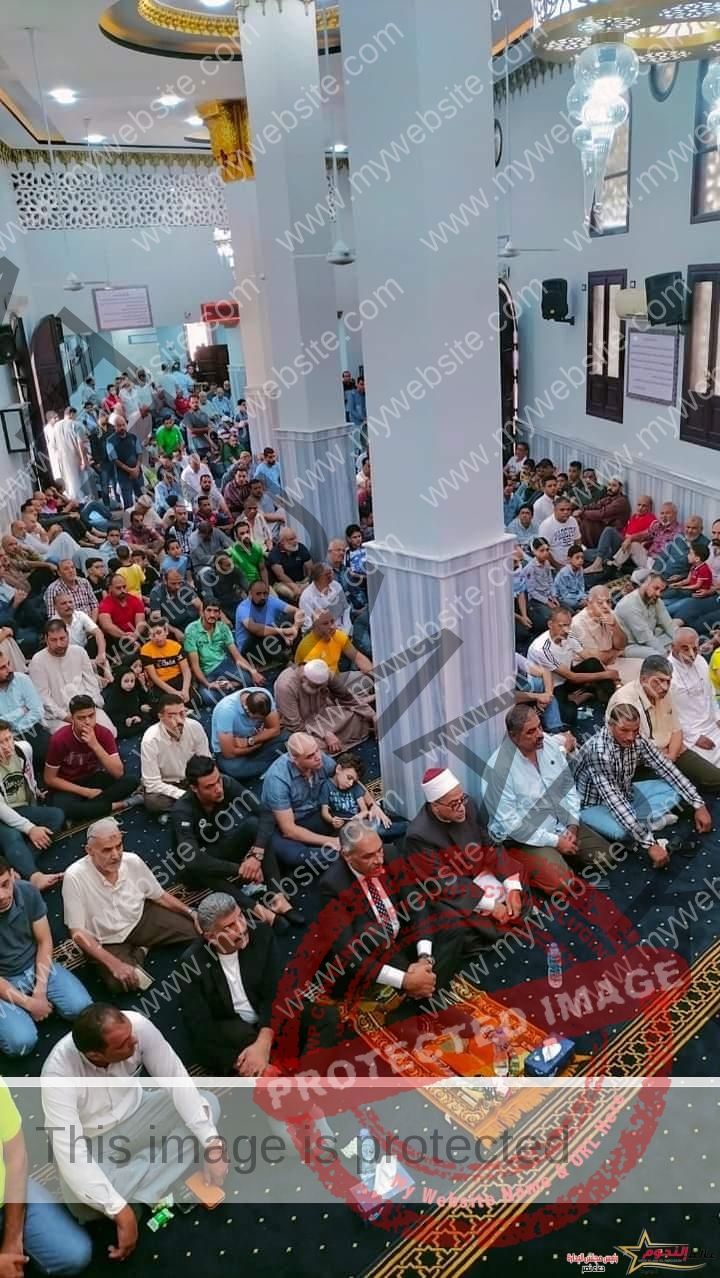 إفتتاح مسجد النور بمنطقة باب الحرس بدمياط وتأدية صلاة الغائب على شهداء الشعب الفلسطيني