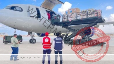 وصول طائرةٌ إمدادات صحية لـ مطار العريش قادمة من مركز الإمدادات اللوجستية التابع للمنظمة في دبي