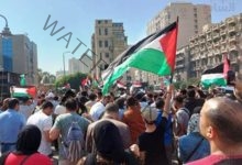 مظاهرات حاشدة في ميدان سيدي جابر بمحافظة الإسكندرية لدعم القضية الفلسطينية