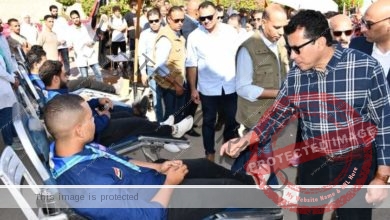 وزير الشباب والرياضة يطلق الحملة القومية للتبرع بالدم علي مستوي الجمهورية