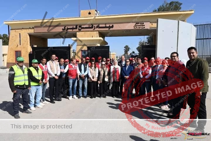القباج تتابع جهود وخدمات الهلال الأحمر المصري عبر معبر رفح البري