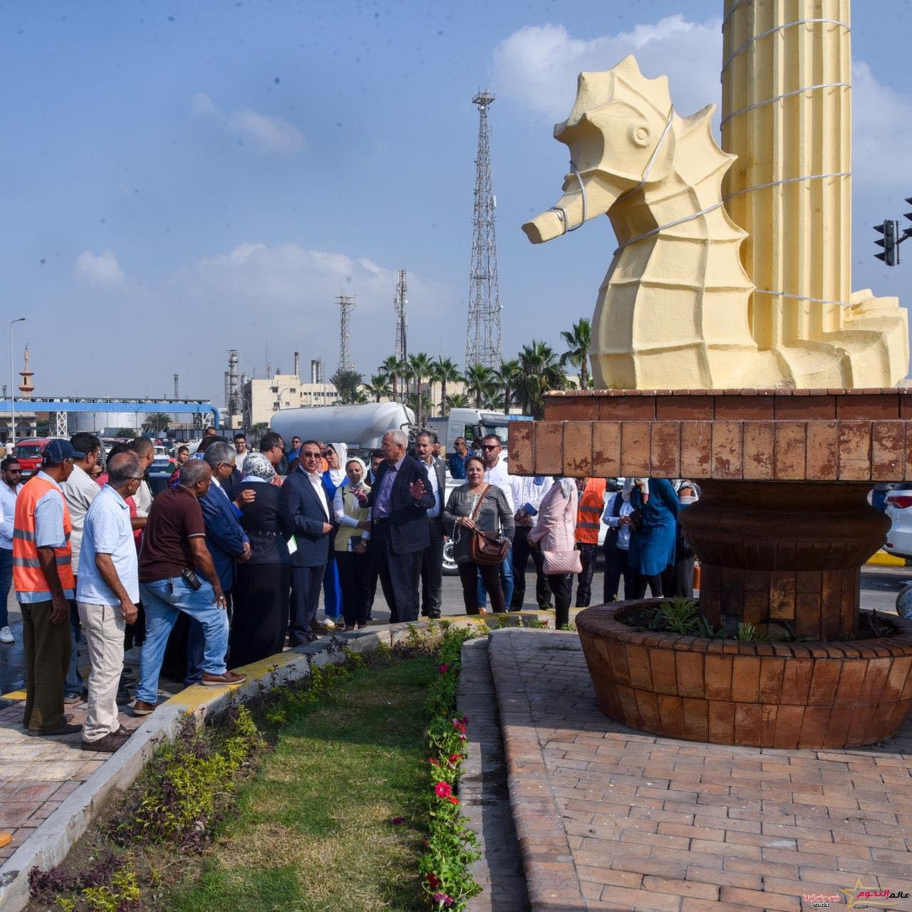 محافظ الإسكندرية يفتتح ميدان فرس النهر بمثلث الشركات بمنطقة وادي القمر