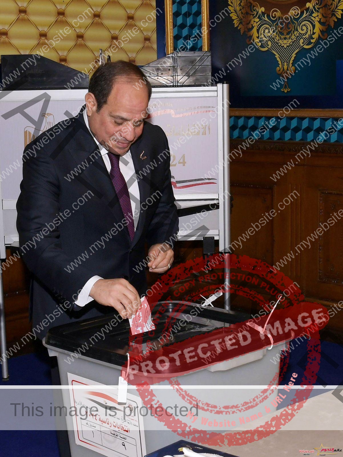 الرئيس عبد الفتاح السيسي يدلي بصوته في الإنتخابات الرئاسية 2024