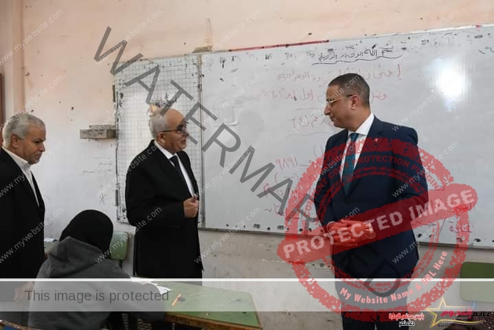 وزير التربية والتعليم ومحافظ الفيوم يتفقدان سير أعمال لجان امتحانات الشهادة الإعدادية بالمحافظة
