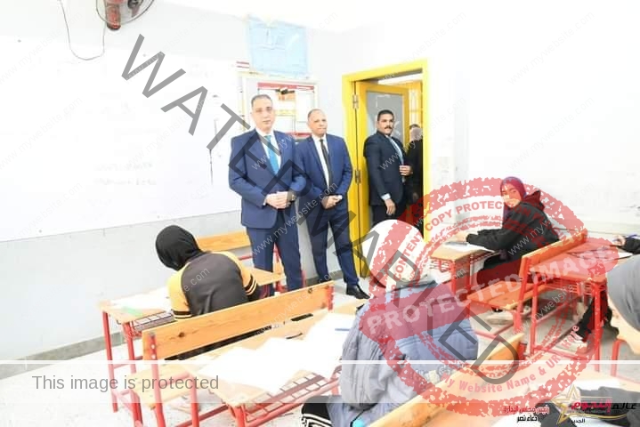 وزير التربية والتعليم ومحافظ الفيوم يتفقدان سير أعمال لجان امتحانات الشهادة الإعدادية بالمحافظة