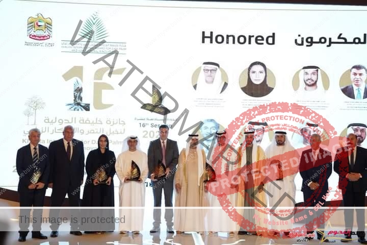محافظ أسوان يشارك في تكريم الفائزين بـ جائزة خليفة الدولية لنخيل التمر