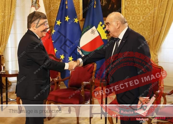السفير المصري يودع رئيس مالطا بمناسبة انتهاء فترة رئاسته