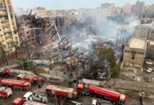 انتهاء أعمال التبريد الخاصة بالسيطرة على حريق أستديو الأهرام