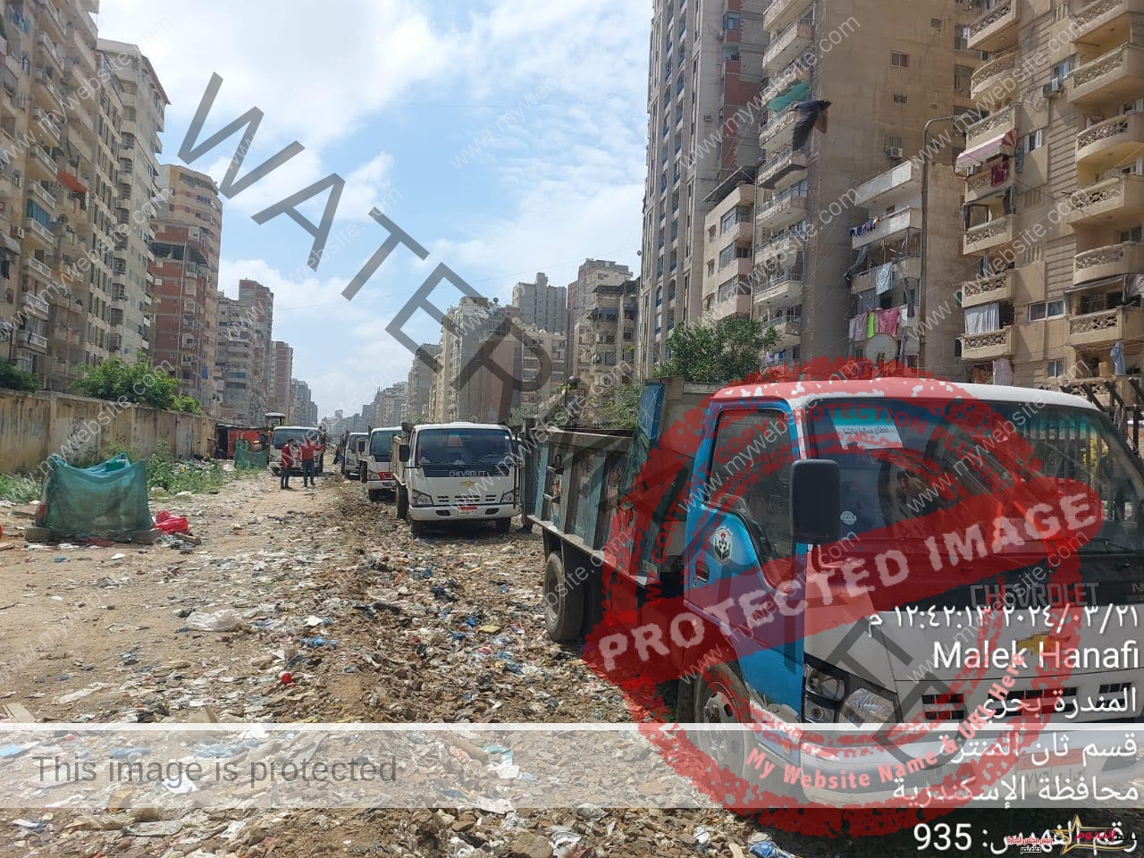 محافظة الإسكندرية : بدء رفع جميع تراكمات القمامة داخل حرم السكك الحديدية