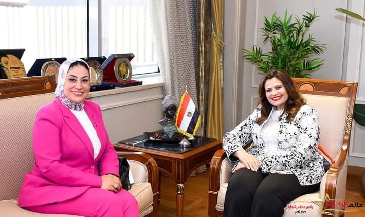 وزيرة الهجرة تلتقي النائبة ولاء التمامي عضو لجنة القوى العاملة بمجلس النواب