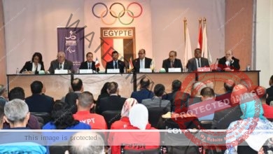 وزير الرياضة والسفير الفرنسي يشهدان مؤتمر صحفي بحضور رئيسا اللجنة الأوليمبية والبارالمبية