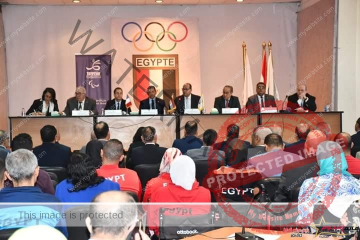 Le ministre des Sports et l'ambassadeur de France assistent à une conférence de presse en présence des présidents du Comité olympique et paralympique