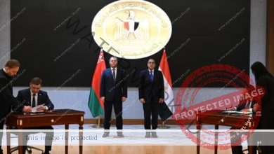 رئيسا وزراء مصر وبيلاروسيا يشهدان مراسم توقيع اتفاق بين مصر وبيلاروسيا لتعزيز نظام التجارة المشتركة 