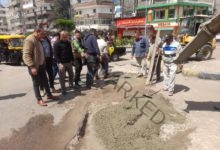 محافظ الإسكندرية يتابع أعمال ترميم الحفر والمطبات بالشوارع الرئيسية والجانبية