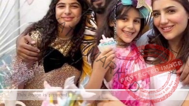 محمد سامي ومي عمر يحتفلان بعيد ميلاد ابنتهم