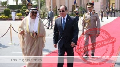 السيسي يودع أمير الكويت في ختام زيارته إلى مصر