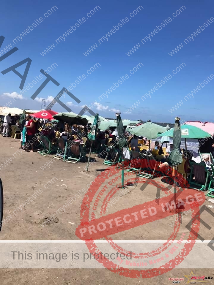 محافظة دمياط شواطئ رأس البر تزدحم بالزائرين خلال أجازة شم النسيم