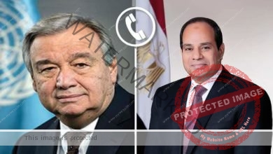 السيسي يتلقى اتصالاً هاتفياً من سكرتير عام الأمم المتحدة أنطونيو جوتيريش