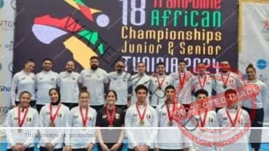 منتخب مصر يُتوج بلقب بطولة أفريقيا لجمباز الترامبولين بتونس