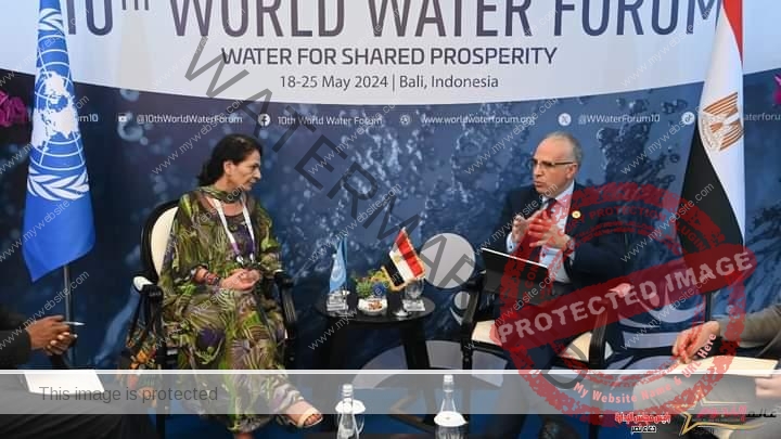 سويلم يلتقى مدير عام اليونسكو للعلوم الطبيعية على هامش فعاليات المنتدى العالمي العاشر للمياه