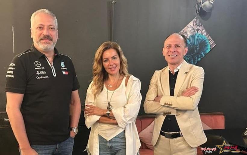 صبا الرافعي في إجتماع مع الاعلامي تامر امين وفتحي شريف رئيس مهرجان دراما رمضان 