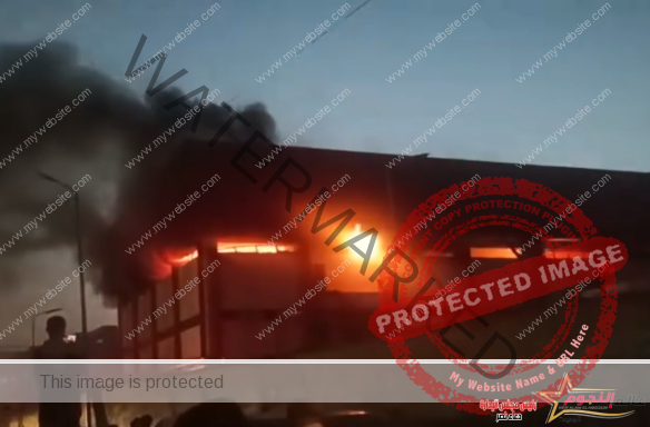 الحماية المدنية تواصل إخماد حريق "الإسكندرية للأدوية"