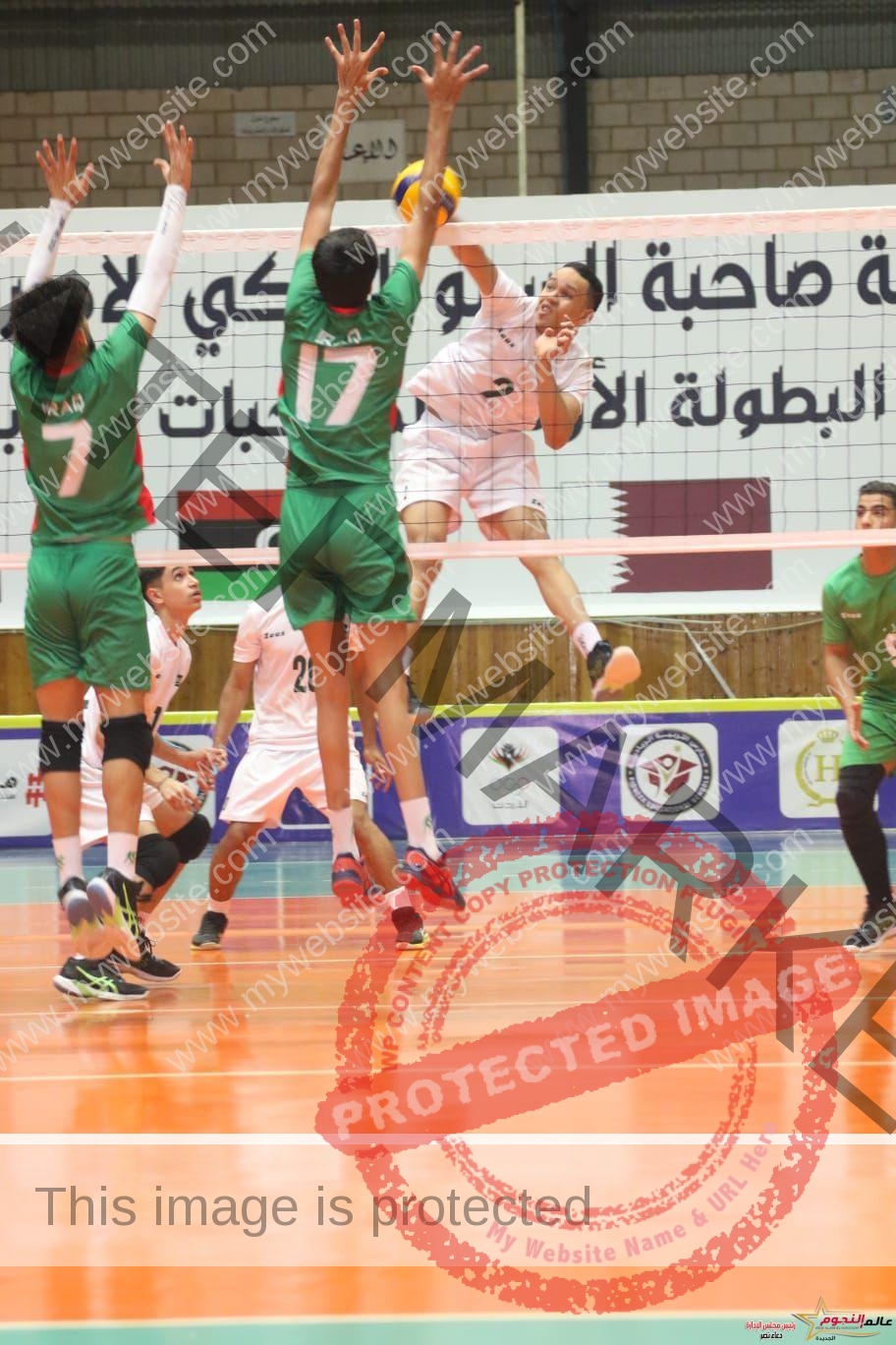 في رابع مبارياته في البطولة العربية : أخضر الطائرة يحافظ على الصدارة بالفوز على العراق