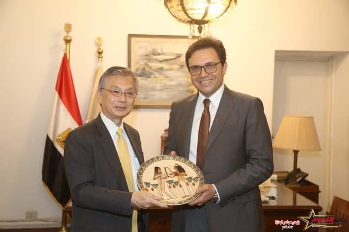 وزير الثقافة يستقبل سفير اليابان في القاهرة لبحث تكثيف التعاون في المجالات الثقافية