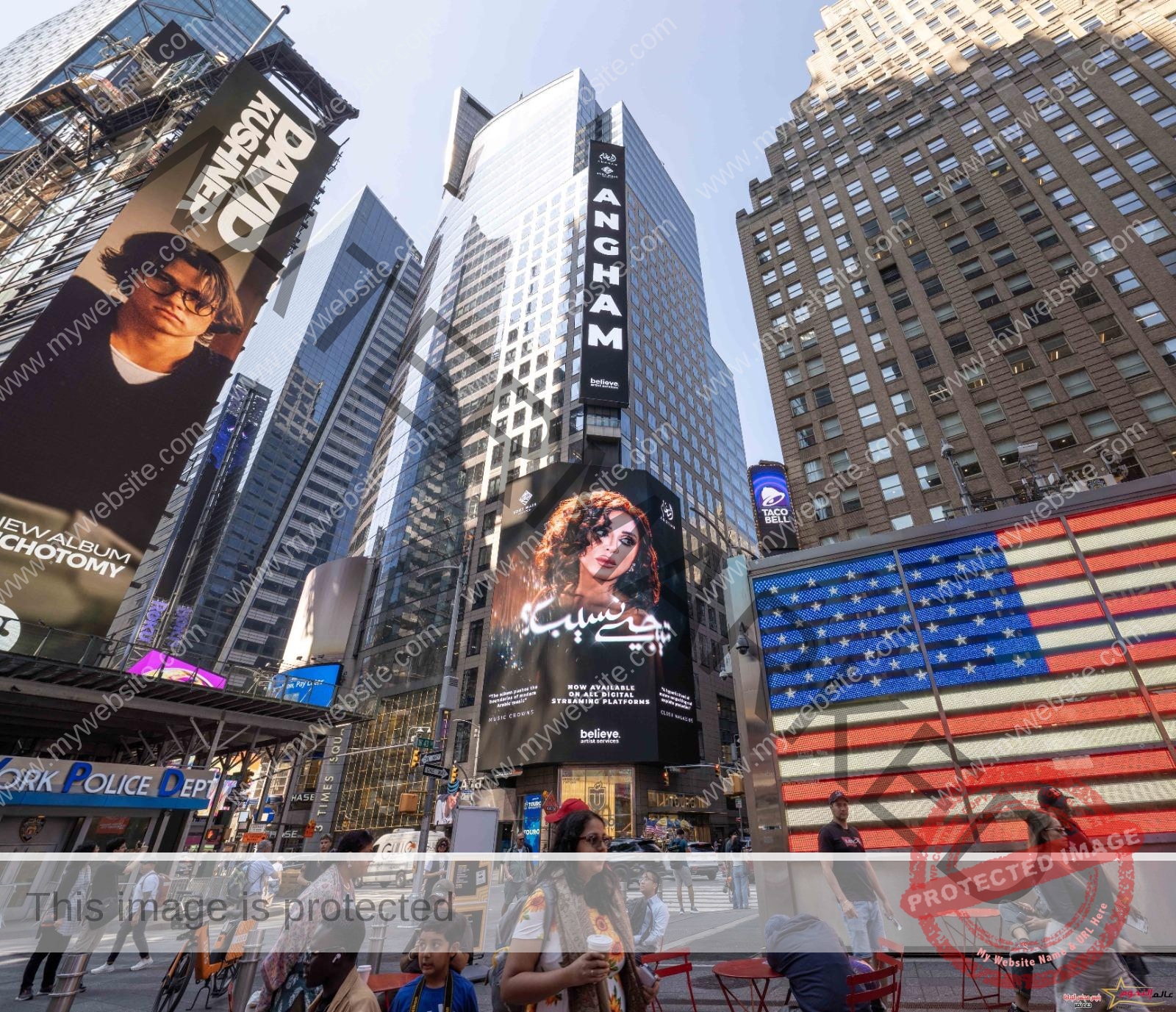 أنغام تكتسح العالمية وتضيئ ميدان Times square بنيو يورك بـ ألبوم "تيجي نسيب"