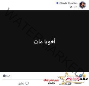 غادة إبراهيم تُعلن وفاة شقيقها بكلمات مؤثرة: «أخويا مات» 