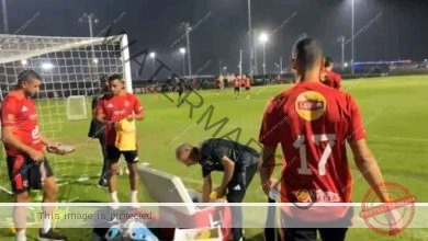 الأهلي يؤدي مرانه الجماعي استعدادا لخوض نهائي كأس السوبر المصري يوم الخميس المقبل ضد الزمالك