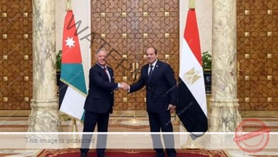 الرئيس السيسي يستقبل العاهل الأردني الملك عبد الله الثاني بن الحسين حيث عقد الزعيمان جلسة مباحثات مغلقة ثنائية