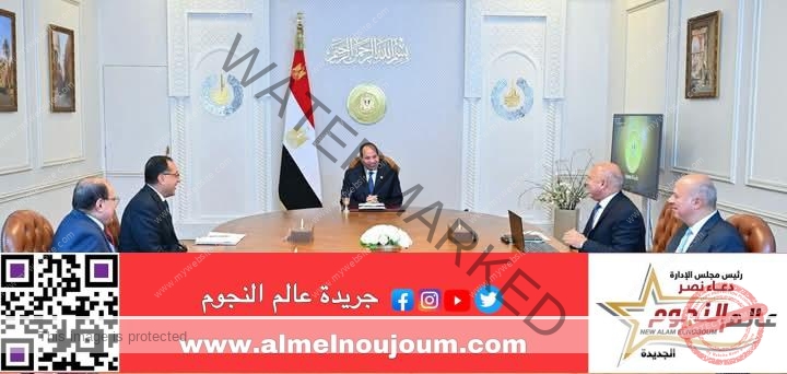 الرئيس السيسي يطلع على الموقف التنفيذي للمشروعات الخاصة بوزارة النقل والصناعة 