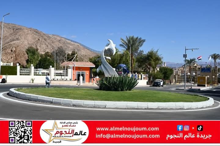 محافظ جنوب سيناء يتفقد اللمسات النهائية لتطوير منطقة ساحة العلم بمدينة طابا