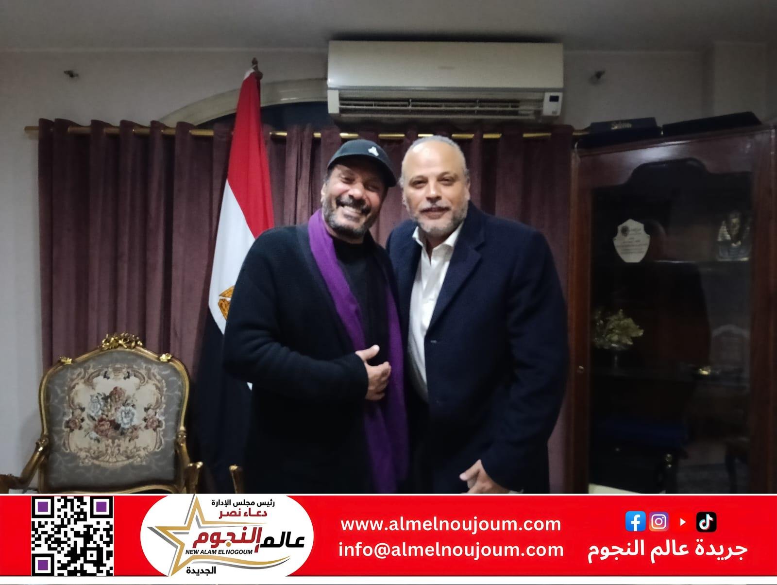 تامر عبدالمنعم وعلي الحجار في البروفات النهائية لحفل عيد الحب 