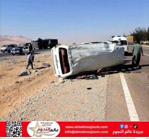 حادث مأساوي بالدقهلية.. مصرع رضيع وشاب وإصابة 12 في انقلاب ميكروباص