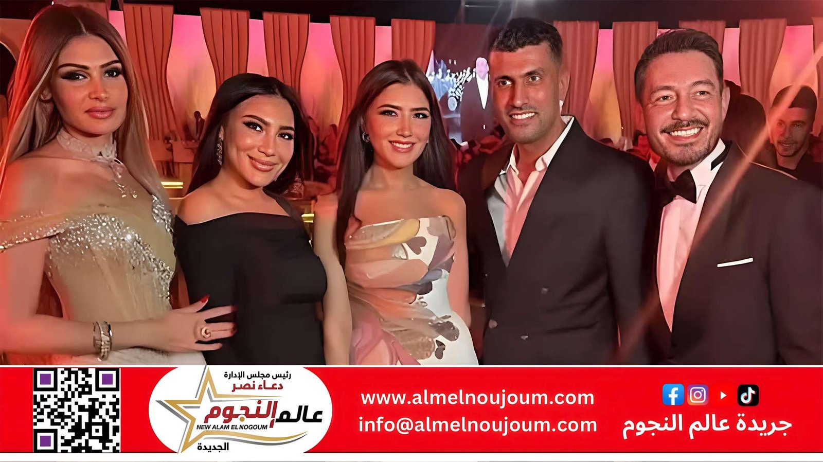 محمد سامي يُعبّر عن مشاعره لزوجته مي عمر في حفل زفاف ليلى أحمد زاهر: “أنتِ رفيقة دربي وأجمل ما في حياتي”