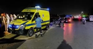 عاجل … مصرع شخصين وإصابة 2 فى حادث تصادم سيارتين على طريق بسيون طنطا