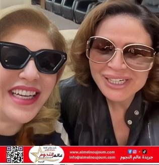 إلهام شاهين تعود إلى القاهرة بعد أيام من إغلاق المجال الجوي بالعراق
